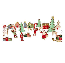 Load image into Gallery viewer, Festive Village Wooden Advent Calendar

