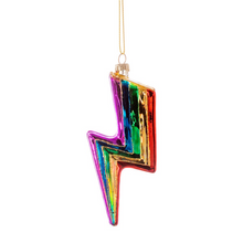 Load image into Gallery viewer, Rainbow Lightening Bolt Shaped Bauble
