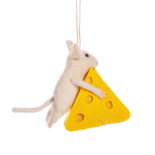 Load image into Gallery viewer, Mouse Gets the Cheese Felt Decoration

